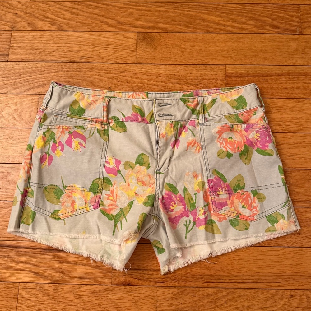Anthropologie Pilcro and the Letterpress Floral Shorts Women’s 31